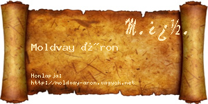 Moldvay Áron névjegykártya